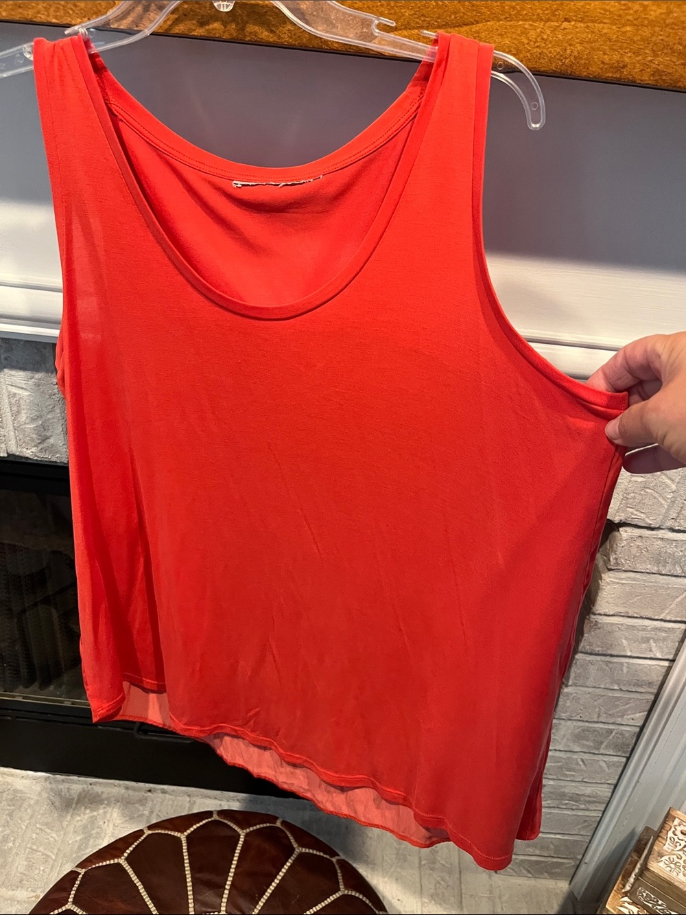 Source Unknown Bright Red Sleeveless Tank Top